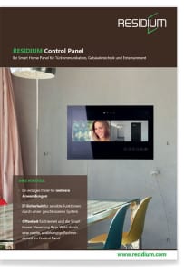 Residium Control Panel Smart Home Türkommunikation Gebäudetechnik